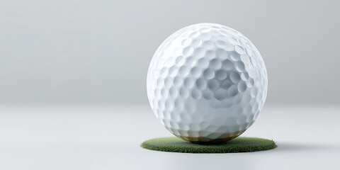 Golf Ball on Tee: A perfectly positioned golf ball rests serenely on a miniature artificial tee, poised for a masterful shot