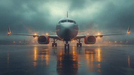 Airplane Ready for Takeoff, Aviation, Travel, Airport, Jet, Aircraft Photography