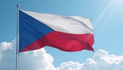 waving flag of czech republic