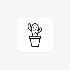 Cactus In Pot, vector, pixel perfect, illustrator file