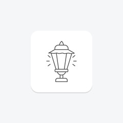Garden Light Lamp, vector, pixel perfect, illustrator file