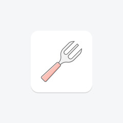 Garden Fork Tool, vector, pixel perfect, illustrator file
