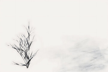 Obraz premium vintage botanical art, botanical illustration with grain, scan lines, soft pastel background, vintage book style, and noise overlay