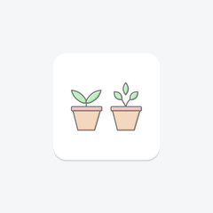Herbs In Pots, vector, pixel perfect, illustrator file