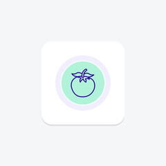 Ripe Tomato Plant, vector, pixel perfect, illustrator file