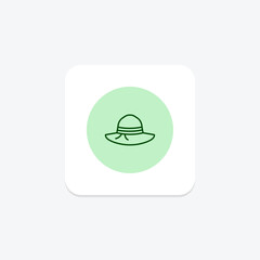 Gardening Hat, vector, pixel perfect, illustrator file