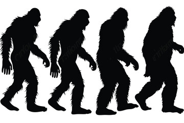 Bigfoot Silhouette Walking Sequence