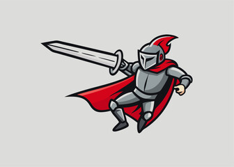 The Valiant Knight: A brave knight stands poised with sword. His attire exudes strength and valor, embodying the spirit of chivalry.