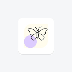 Fototapeta premium Butterfly In Garden, vector, pixel perfect, illustrator file