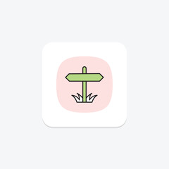 Garden Sign Board, vector, pixel perfect, illustrator file