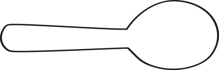 Lined Spoon Hand Drawn Illustration