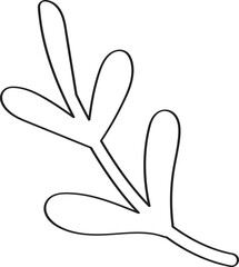 Lined Leaf Illustration Foliage Plant