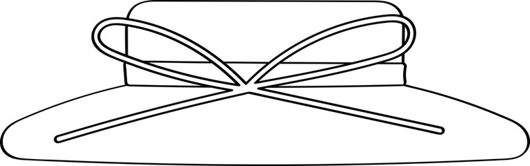 Lined Beach Hat Hand Drawn