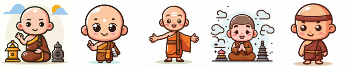 vector of a monk.