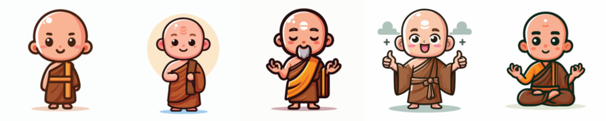 Obraz premium vector of a monk.