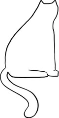Obraz premium Cute Cartoon Seamless Cat Hand Drawn Illustration