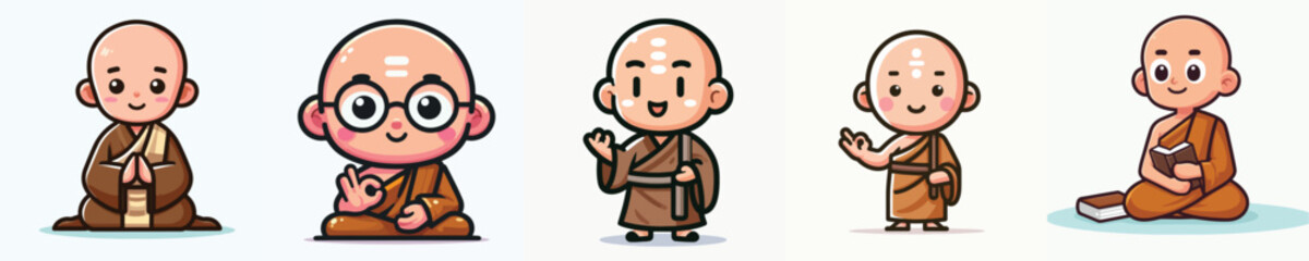 vector of a monk.