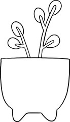 Lined Plant Floral Vase Interior Decoration