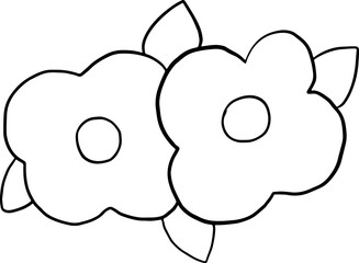 Lined Flower Hand Drawn Doodle Blossom
