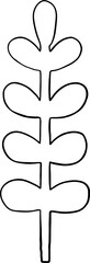 Lined Leaf Illustration Foliage Plant