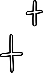 Lined Shinny Effect Comic Decoration