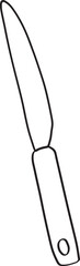 Lined Table Knife Hand Drawn