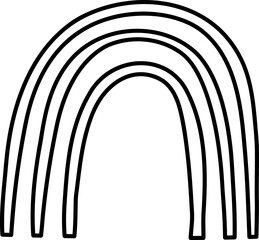 Obraz premium Lined Paint Color Rainbow Hand Drawn