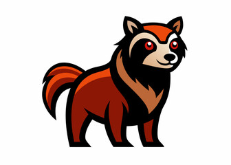 Obraz premium Smiling Raccoon: A vibrant and charming illustration of a smiling raccoon, perfect for any creative project.