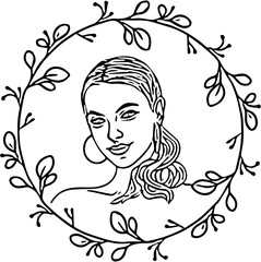 vector illustration of a girl