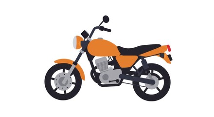 Fototapeta premium Vintage Motorcycle Illustration On White Background