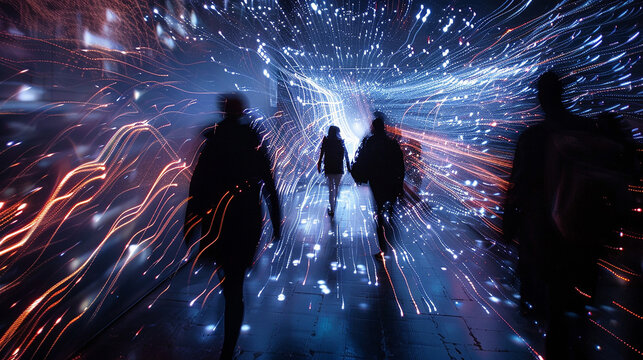 light painting, party, experience , design, art