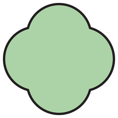 Quatrefoil Geometric Brutalist Shape