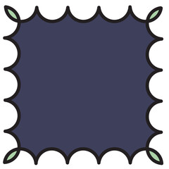 Floral Scallop Frame Geometric Brutalist Shape 