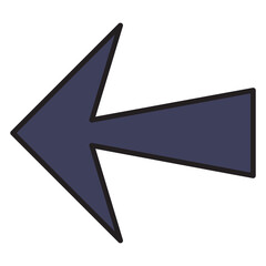 Arrow to the left Geometric Brutalist Shape