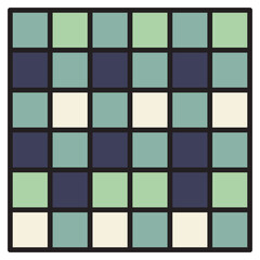 Square Grid Geometric Brutalist Shape