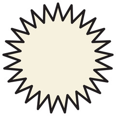 Spiky Circular Burst Geometric Brutalist Shape