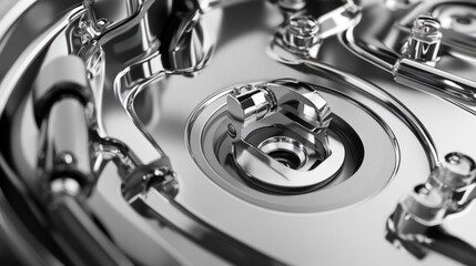 Obraz premium Close-up hard drive mechanism