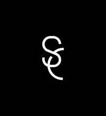 Elegant Intertwined SC Monogram Logo Design, Minimalist Style