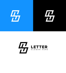 Obraz premium Modern Minimalist Letter S Logo Design Template Variations