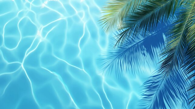 Tropical calm summer background with copy space