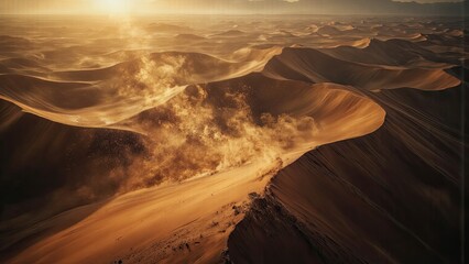 aerial view of the desert