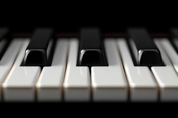 Close Up Of Piano Keys Black And White
