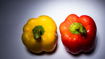 red and yellow peppers