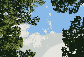 Fototapeta premium Trees illustration #5