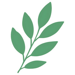 Fototapeta premium Green leaf icon – nature and eco symbol
