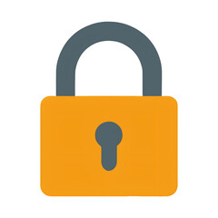 Orange lock icon &ndash; data privacy and secure access