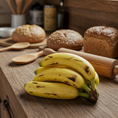 Vibrant bananas placed in diverse environments—from tropical forests and farmer's markets to beach days, urban nights, and creative workspaces.