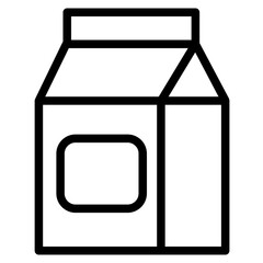 Milk Packaging Kefir Line Icon