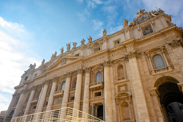 The Papal Basilica of Saint Peter in the Vatican, or simply Saint Peter's Basilica, is a church of the Italian High Renaissance located in Vatican City, an independent microstate enclaved within the c