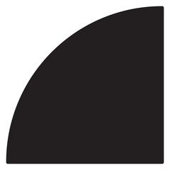 quarter circle outline Geometric Brutalist Shape